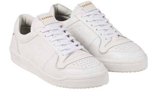 SANDRO ミッドカット レザースニーカー