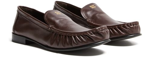 MIU MIU Mocassins en cuir lisse