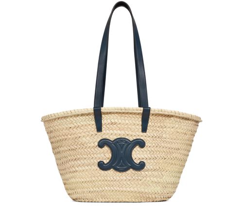 Celine Cabas Thais Small Jacquard Tote in Natural