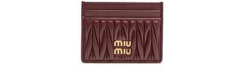 MIU MIU Kartenetui aus gestepptem Leder