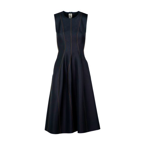 Maison Rabih Kayrouz Tulip Midi Dress In Dark_navy