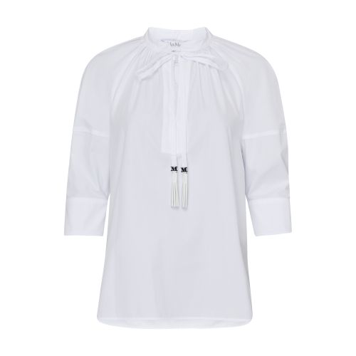 Shop Max Mara Carpi Blouse In Bianco_ottico