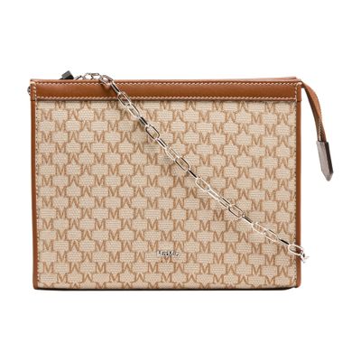 Max Mara Zipper Shoulder Bag In Brown