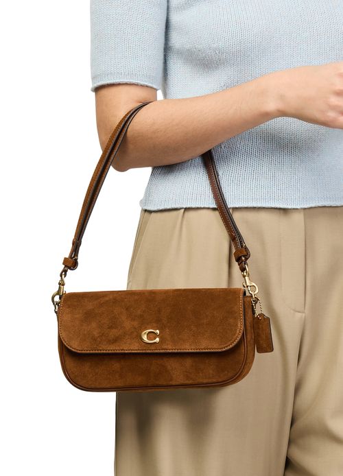 COACH Brook Flap suede shoulder bag