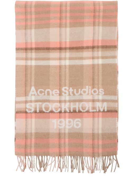 ACNE STUDIOS Check logo scarf