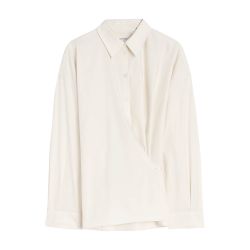 Women's Straight collar twisted shirt | LEMAIRE | 24S