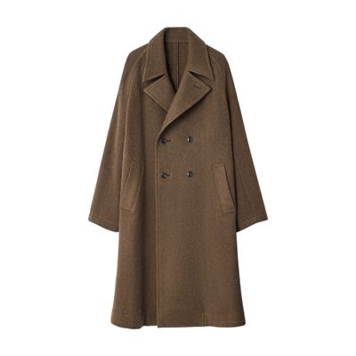 Lemaire Soft Double-breasted Coat In Brown