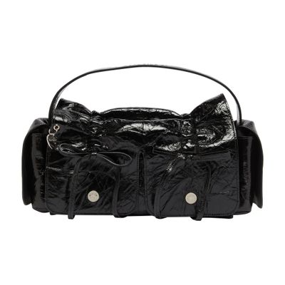 Acne Studios Multipocket Leather Shoulder Bag In Black
