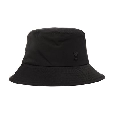 Ami Alexandre Mattiussi Reversible Ami De Coeur Bucket Hat Black Unisex In Black