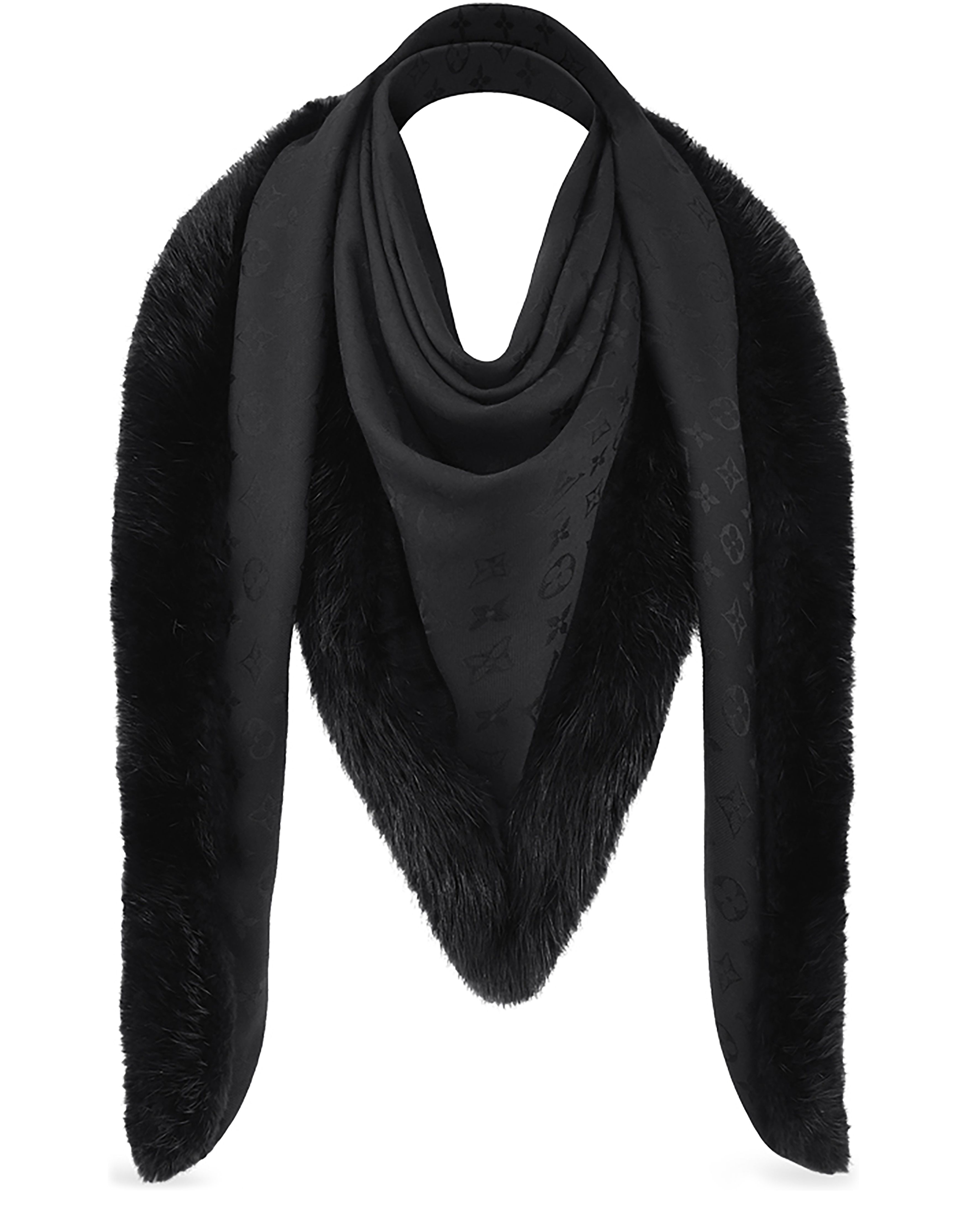 Monogram V Fur Shawl