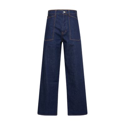 Kenzo Denim Pants In Rinse Blue Deni