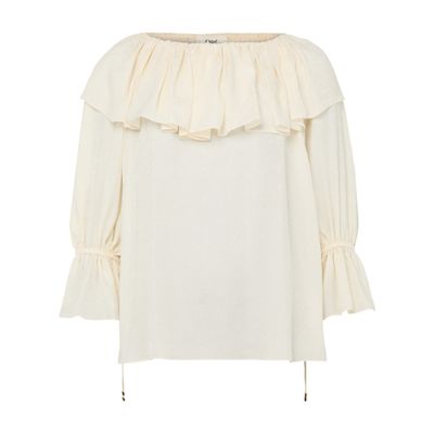 Chloé Long-sleeved Blouse In Neutral
