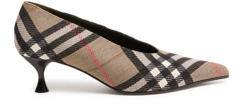 BURBERRY Check Cameo Pumps