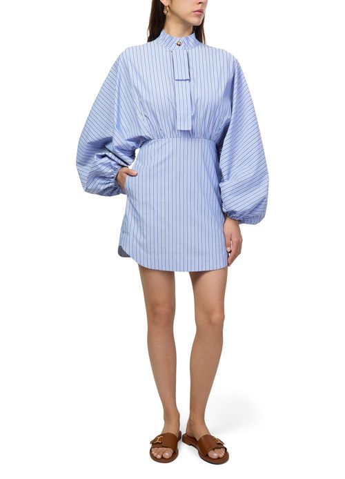 ZIMMERMANN Striped mini dress with puffed sleeves