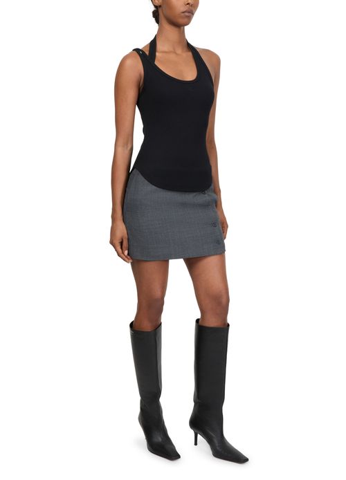 COURREGES Undressed 90's rib buckle tank top