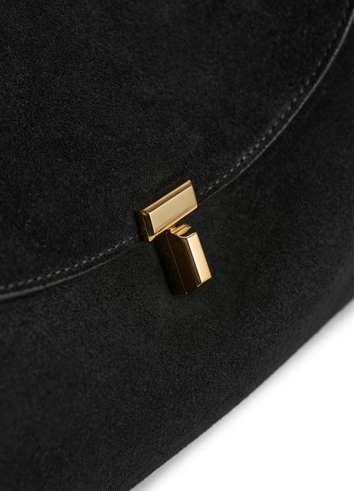 TOTEME T-Lock suede satchel