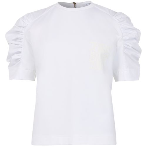 MAX MARA Popeline-T-Shirt mit Ballonärmeln