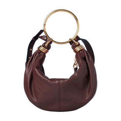 Chloé Bracelet Hobo Bag In Burgundy