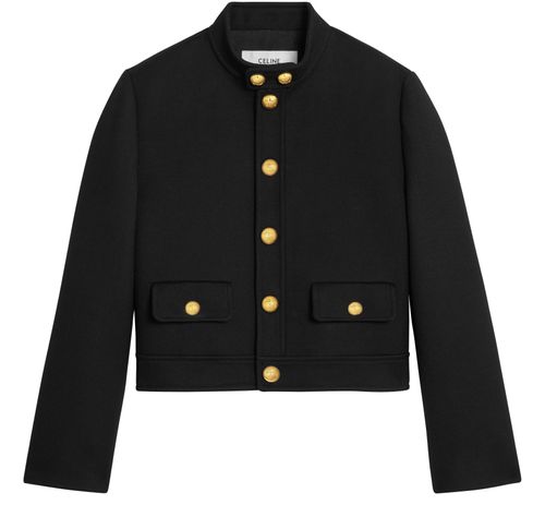 CELINE Verneuil in double faced wool tricotine jacket