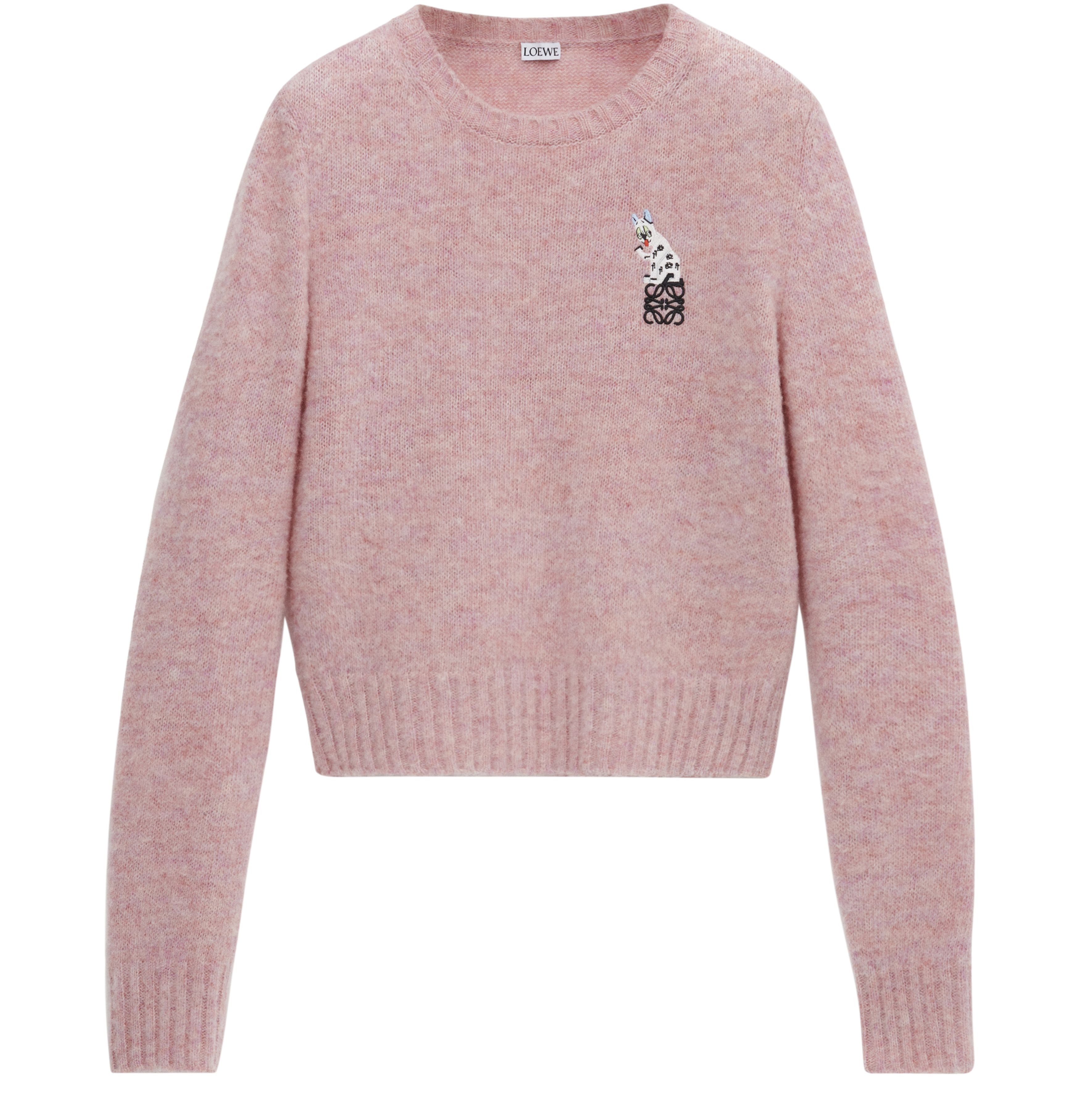 Round-neck wool jumper