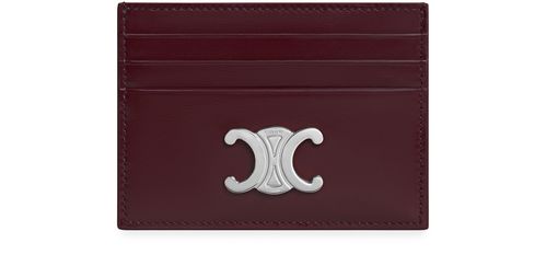CELINE Triomphe in shiny calfskin card holder