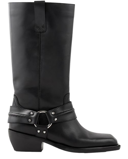 Women s Leather biker boots SANDRO 24S