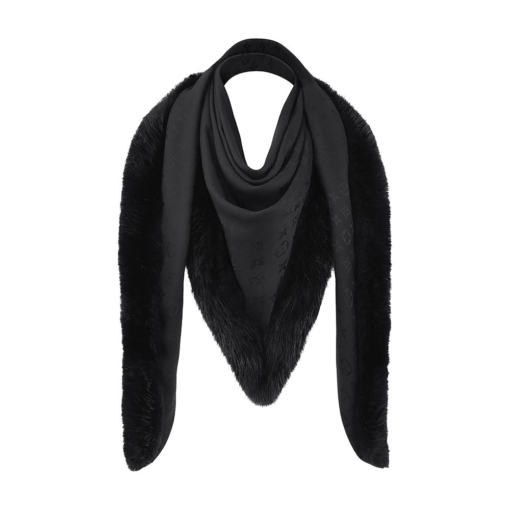 Monogram V Fur Shawl thumbnail 4