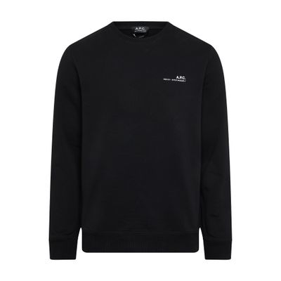 Apc Organic Cotton Sweatshirt With Minimalist Branding And Comfortable Fit In Black