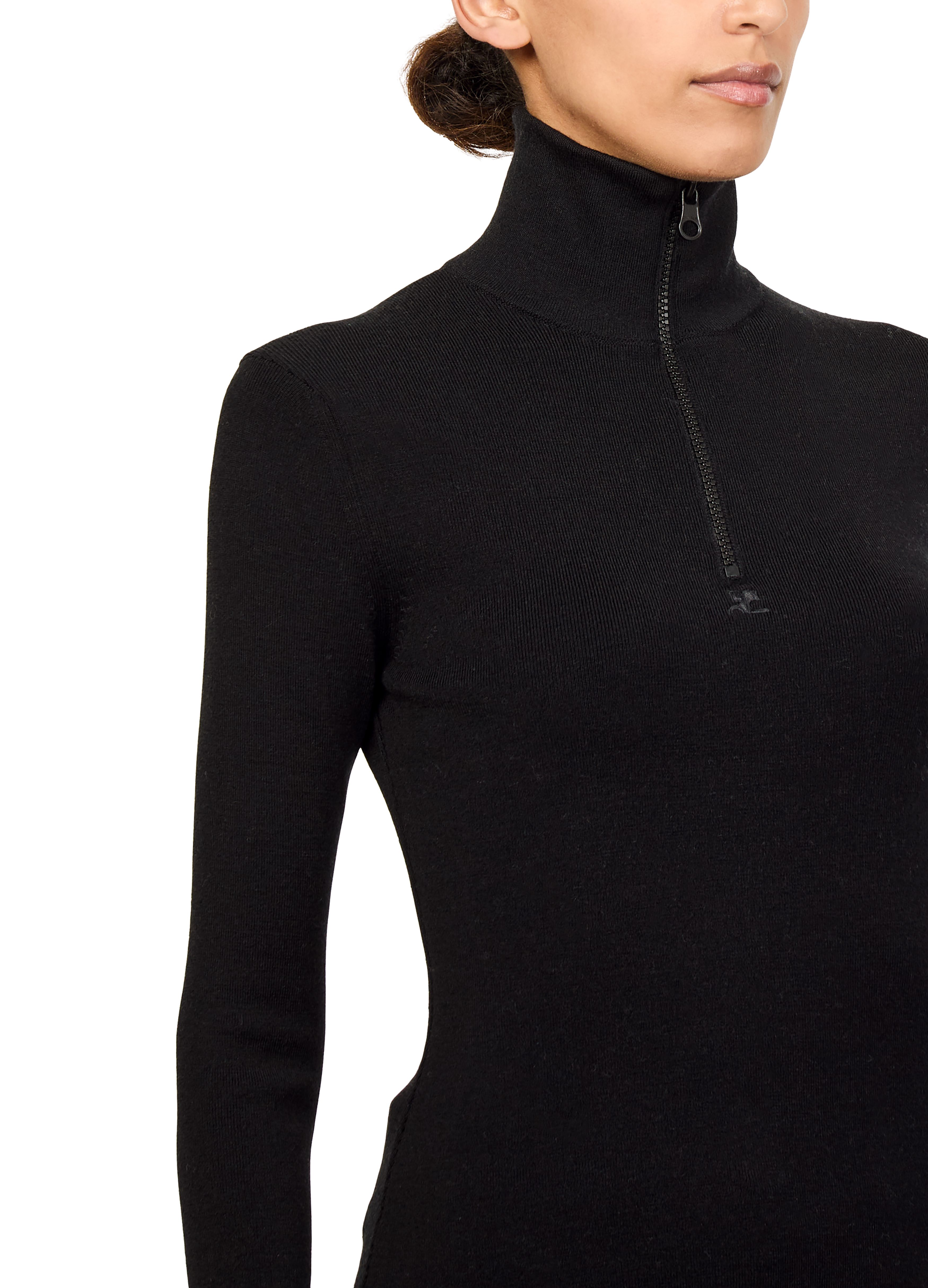 Zipped mockneck sweater thumbnail 4