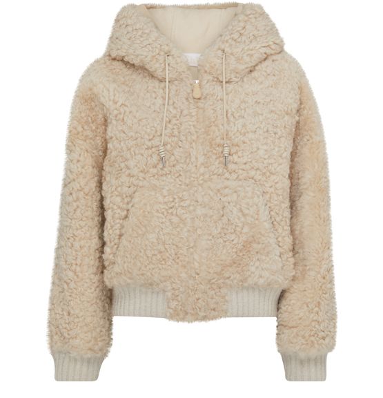 Cream shearling jacket hotsell