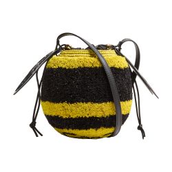 【LOEWE】BEE BASKET◆A223BEAX01 Bee basket in raffia and calfskin Yellow - LOEWE