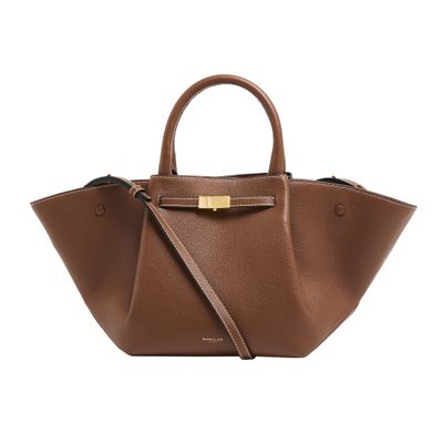 Demellier London Midi New York Leather Tote In Brown