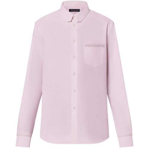 LOUIS VUITTON Embroidered Long-Sleeved Cotton Shirt