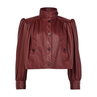 Chloé Leather Jacket In Brown