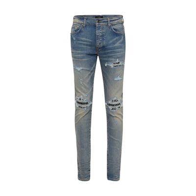 Shop Amiri Mx1 Bandana Slim Jeans In Clay Indigo