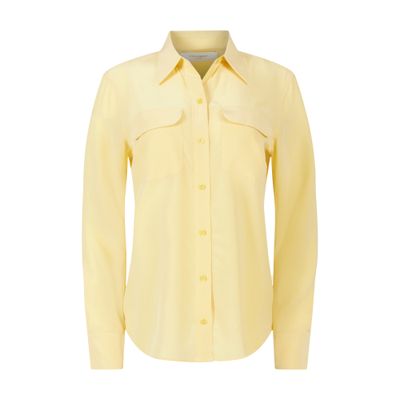 Equipment Signature Silk Shirt In Yellow