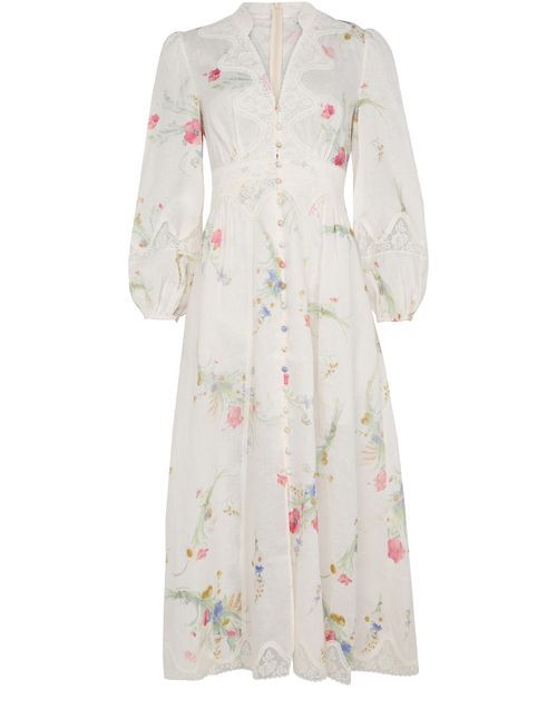 ZIMMERMANN Lucky lace plunge midi dress