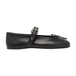 レザー バレリーナシューズ レディース | MIU MIU | 24S