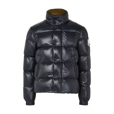 Moncler Men Tripiti Short Down Jacket Navy In Black