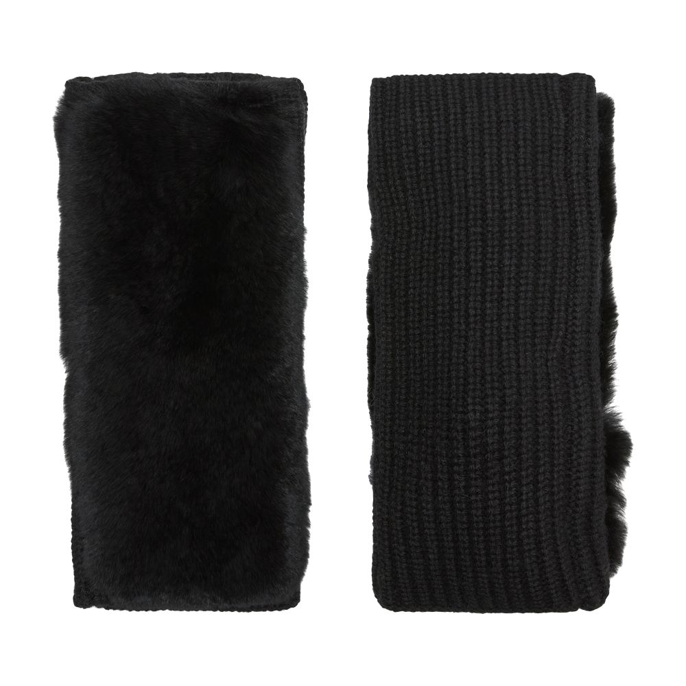 Rex rabbit fur mittens 6