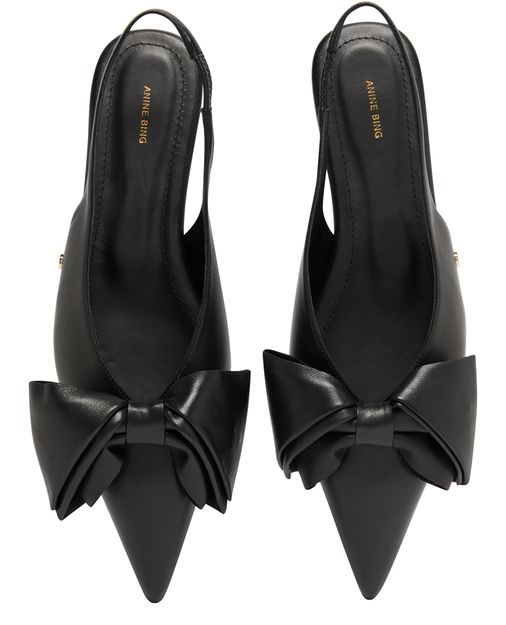 Nina flats slingbacks with bow - ANINE BING