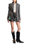 Snakeskin jacquard 2-button jacket - BALMAIN