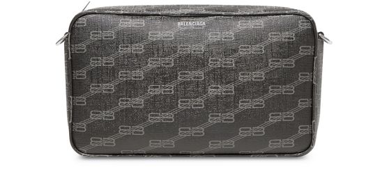 Men's Bb Signature Belt Bb Monogram Coated Canvas in Black