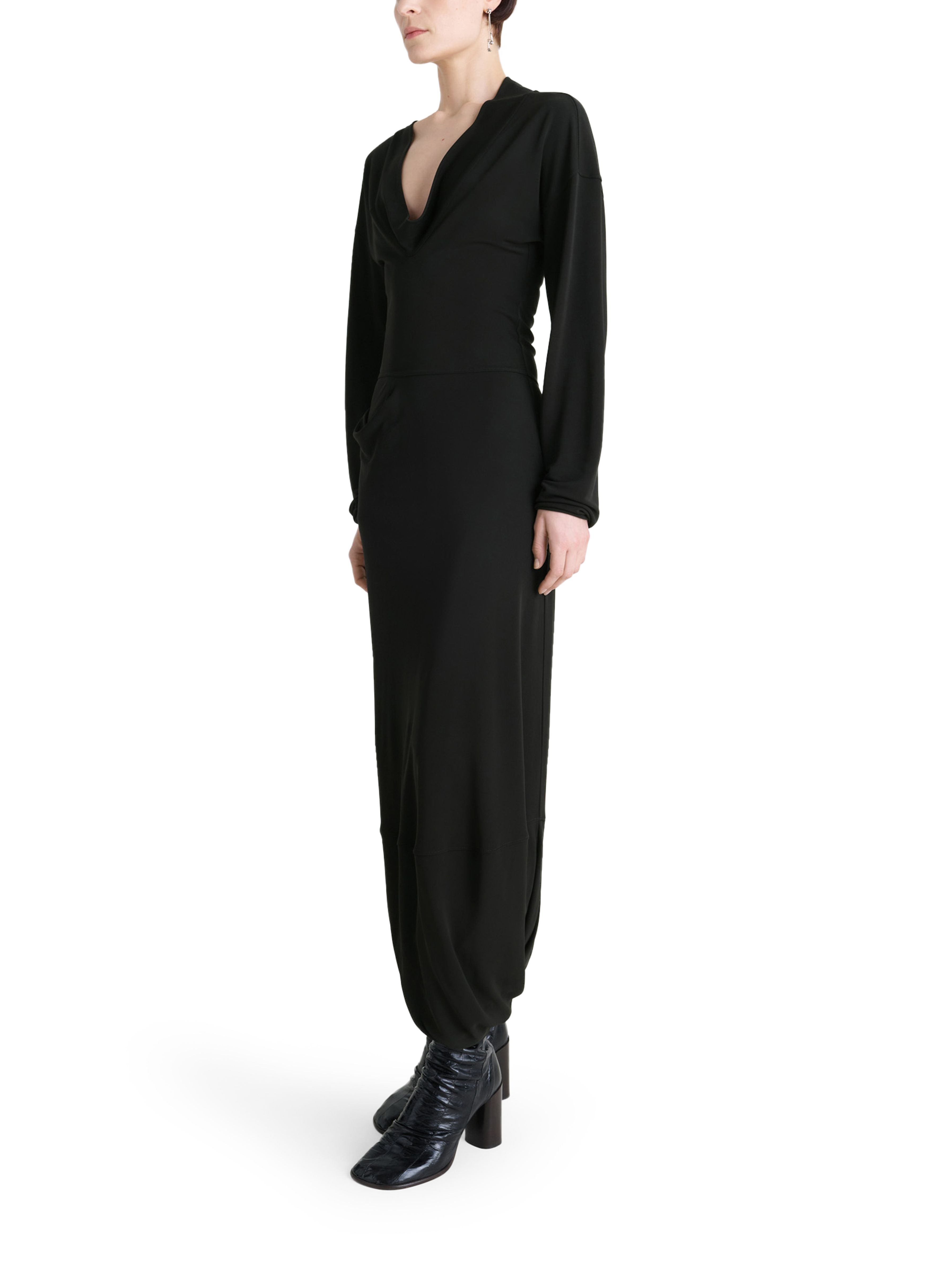V-neck long dress thumbnail 5