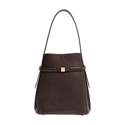 Totême Belted Bucket Bag In Brown