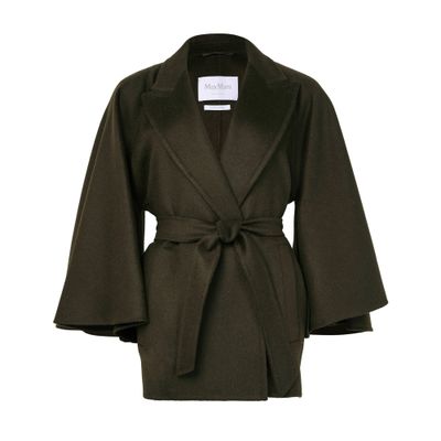 Max Mara Verna Belted Coat In Brown