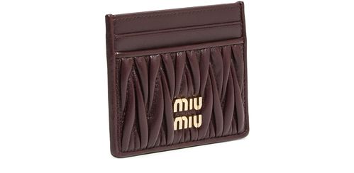 MIU MIU Porte carte en cuir matelassé