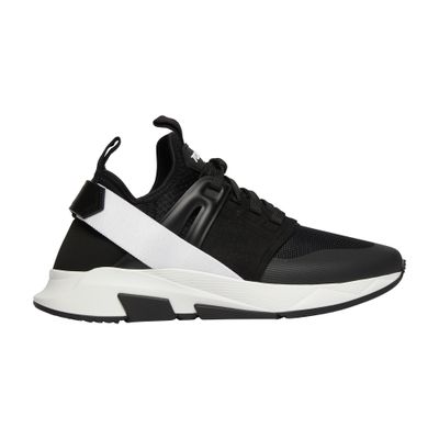 Tom Ford Neoprene And Suede Jago Sneakers Shoes In Black White