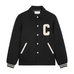 Men s Baseball teddy jacket in textured wool CELINE 24S