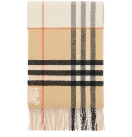 BURBERRY Contrast Check cashmere scarf